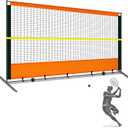 ORIENGEAR Tennis Rebound Practice Wall - 12ft x 6ft Rebounder Net for Racquet Sports, Ball & Pickleball, Training Backboard for Court Backyard and Indoor & Outdoor Use