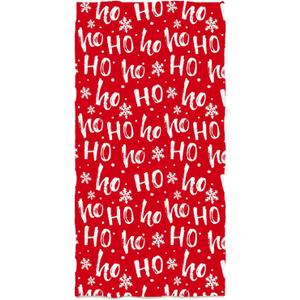 Christmas Style White HOHO Hand Towels 13.6 * 29 Winter Snowflakes Bath Towels Red Background Kitchen Dish Towels for Household Daily Use | Home Decoration | Carry-On Hotel Gym Spa