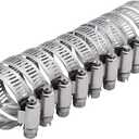 ROADFORMER 1.75" Worm Gear Hose Clamp - SAE 28 Size, Full Stainless Steel with 1/2" Band Width, Working Range 33mm - 57mm Hose Clamps,10 Pack