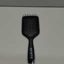 Crave Naturals Detangling Hair Brush - Vented Cushion Curly Hair Brush with Gentle Bristles for Wet or Dry Hair - Lightweight Wet Brush for Adults, Kids, and All Hair Types - 8.9x3.2x1.4-Inch (Black)