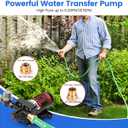 ANBULL Water Pressure Pump 110V 5.0GPM 75PSI, 4-Chamber Electric Water Diaphragm Transfer Pump with Automatic Pressure Switch, Self-Priming for RV, Marine, Home Water System & Irrigating