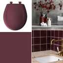 Bemis Classic Colors Slow Close Toilet Seat, Easy Clean Hinges and Durable Plastic Seat, Made in USA, Round, Loganberry