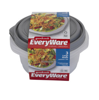 GOODCOOK 3 Large Bowl Container+ Lid