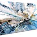 DZL Art A74962 Large Abstract Canvas Wall Art For Living Room Decoration Abstract Watercolor Picture Canvas Prints Painting for for Office Wall Decor Home Decorations (48"L x 24"W)