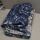 PUPIBOO Washable Pee Pads for Dogs & Cats 54x 54 Super Absorbent Reusable Puppy Training Pads - 100% Waterproof, Leak-Proof, Non-Slip Pet Pads for Housebreaking, Whelping & Indoor Floor Protection (54 x 54 Inch (Pack of 2), Blue Medallion)