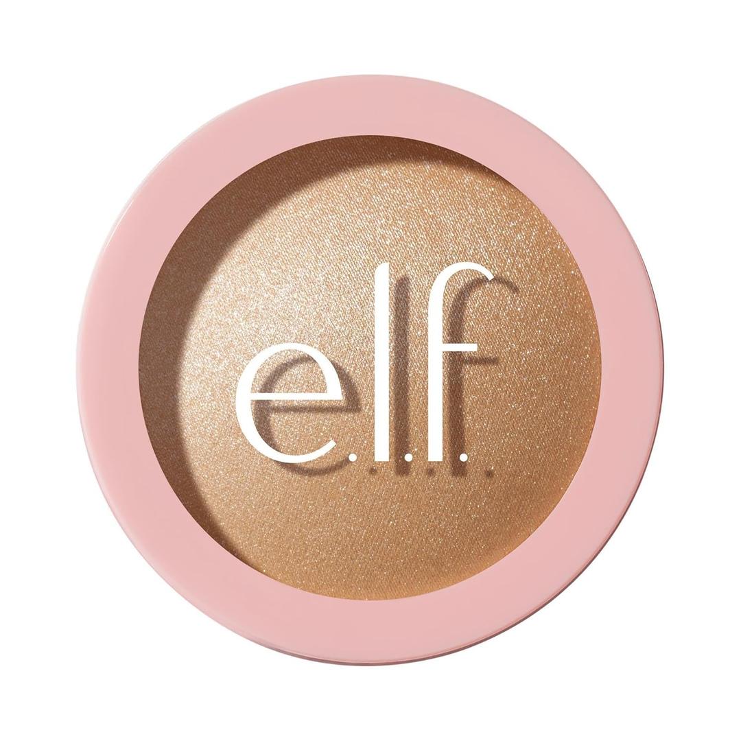 e.l.f. Halo Glow Silky Powder Highlighter, Long-Lasting Luminous Finish, Cake-Resistant With Micro-Shimmer, Vegan & Cruelty-Free, Prosecco Poppin' (0.15 Ounce (Pack of 1))