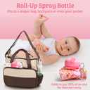 Lisha Portable Travel Bidet, Peri Bottle, Rolls-Up Compactly for Discreet Carry, Silicone Bidet Bottle with Leakproof Lid, Dust Bag and Clip (16.9 oz Capacity) (Spring)