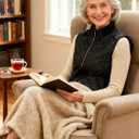 Bienzoe Women Quilted Casual Vest: Lightweight Packable Sleeveless Jacket (XXL)