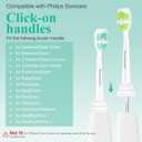 Aoremon Replacement Heads for Philips Sonicare C2 W Electric Toothbrush Heads fit for Phillips Sonicare Diamondclean Protectiveclean 4100 5100 6100 Brush Head for W2 W3, 8 Count White