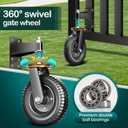 8 Inch Heavy Duty Gate Wheel, 750 lb Capacity, Fits Metal Tube Gates and Wooden Gates, 360 Swivel Spring-Loaded Caster. Gate Wheel for Smooth Operation. Equipped with Installation Tools