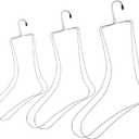 Newtay 3 Pairs of Small, Medium, Large Sock Blockers Stainless Steel Blockers Drying Hanger for Knitting & Crochet, Shaping, Drying, Displaying Knitted Socks
