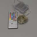 echosari Fairy Lights Battery Operated, 33Ft 100 LED 150 Scene Modes Silver Wire Twinkle Lights with Remote Timer for Bedroom Trees Garden Decor (RGB + 2700K Warm White)