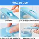 4 in 1 Dog Cat Pet Bath Brush Kits with Comb, Pets Hair Removal Clipper Massage Tool, Pets Bath Brush Shampoo Scrubber Kits, Grooming Massage for Long and Short Hair, Pet Bath Supplies