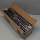 YNL Curved Shower Curtain Rod 35-82In(2.9-6.8Ft), Matte Black Rounded Rustproof Shower Rod for Bathroom Bathtub, Adjustable Arched Shower Rod, Never Rust|Extra Space|Non-Slip|Expandable|Need to Drill