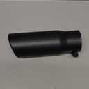 Black Exhaust tip - 2.5 Inch Inlet Bolt on Design- Black Coated Stainless Steel Car Muffler Tips 2.5" ID x 3"OD x 8.5"L