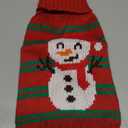 Pet Clothes Stripe Snowman New Year Christmas Sweater Cat Dog Jacket Apparel, M