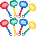 Kids Beach Toys Sand Sifters with Long Handle 8-Piece Plastic Sand Shovel Set for Outdoor Bath Sandbox Play (9.24 x 4.52 x 0.98 inches)