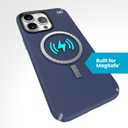 Speck iPhone 15 Pro Max Case - Built for MagSafe, Drop Protection - Scratch Resistant, Soft Touch, 6.7 Inch Phone Case - Presidio2 Pro Coastal Blue/Dust Grey/White