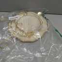 Zosebffej 3 - Tier Golden Decorative Fruit Basket Stand - Elegant Kitchen Centerpiece for Desserts & Snacks - Stylish Display Rack for Countertop & Table - Perfect for Parties & Holidays (Ivory)