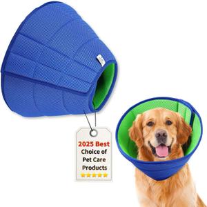 Soft Dog Cone Collar Alternative, Comfortable Cones for Large Dogs to Stop Licking After Surgery, Comfy Elizabethan Collars, Neuter Recovery Ecollars of Shame Alternatives (XL, Regular)