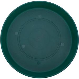 The HC Companies Round Prima Flower Pot Saucers - Plastic Plant Saucer for Outdoors & Indoors - Traditional Plant Pot Trays for Water Drainage -Durable Plant Tray (17.5-inch Evergreen, Pack of 1)