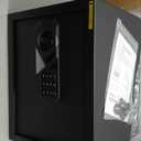 1.6 Cub Small Safes for Home Use, Digital Security Home Safe Box with Programmable Keypad, Spare Keys and Alarm System, Anti-Theft Lock Box Personal Safe for Money Medicines Valuables