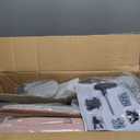 Sweetcrispy Home Office Computer Desk Chair, Ergonomic Mid-Back Mesh Rolling Work Swivel Task Chairs with Wheels, Comfortable Lumbar Support, Comfy Flip-up Arms for Bedroom, Study, Student, Pink