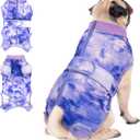 SlowTon Dog Surgery Recovery Suit - Zipper On Dog Onesies After Surgery for Female Male Dogs, Abdominal Wounds Bandages Cone/E-Collar Alternative Dogs Surgical Suit Shirt (Purple,M)