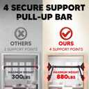 Pull Up Bar/Chin up bar Upper Body Workout Bar, Super load-bearing: Dual Security Locking, Two-way Support Fitness Strength Training Equipment