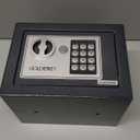 Goldenkey Small Safe Box for Money, Digital Mini Safe Box with Keys&Code for Cash and Coin, Security Home Safes for Kids Personal Items, 6.69"D x 9.05"W x 6.69"H, 0.236 Cu.Ft. (Black)