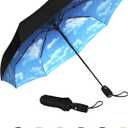 REPEL Windproof Travel Umbrella - Compact & Withstands Winds up to 85MPH , Strongest Premium Auto Folding Umbrella for Rain and Sun - Durable, Light & Portable for Women & Men , Fits Backpack & Cars (Blue Sky)