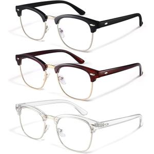 racico Computer Blue Light Blocking Glasses Blue Light Glasses Men Women, Anti Blu-Ray Clear Gaming Glasses Lenses