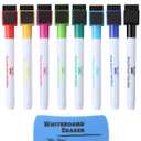 Mr. Pen- Magnetic Dry Erase Markers, 8 Pack with Eraser, Magnet, Fine Tip Dry Erase Pens (Assorted Colors)