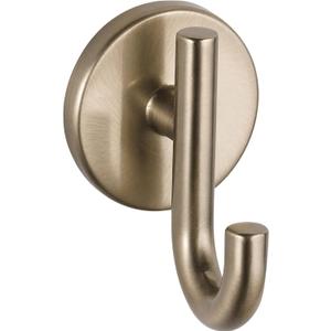 Towel Hooks Champagne Bronze Single Bathroom Hooks Wall Mounted for Robes and Towels Hand Towel Hook Holder Kitchen, Bathroom Accessories