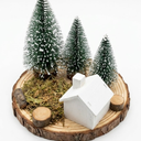 Mini Artificial Small Christmas Trees Tabletop Craft Home Decor Table Mantel Tiered Tray Ornaments, Festive Gift for Wife Kids Collectors