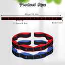2Pcs Numbered Resistance Bands for Glutes Yoga, 8-Section Elastic Training Bands for Full Body Stretching, Adjustable Pull Rope for Home Gym Arm Leg Exercise (Red & Purple)