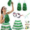 6 Pcs Cheering Kit for Football Matches, 2026 America Soccer Fan Game Day Accessory Set, Includes Glasses, Whistle, Hand-Shaken Rattle Stick, Temporary Tattoo Sticker