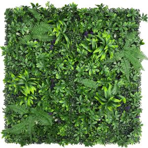 Artificial Green Boxwood Grass Panels: 20"x 20"(16P) UV Protected