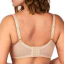 HSIA Minimizer Bra for Women - Plus Size Full Coverage Lace Bra with Underwire, Non Padded (Beige, 36DD)