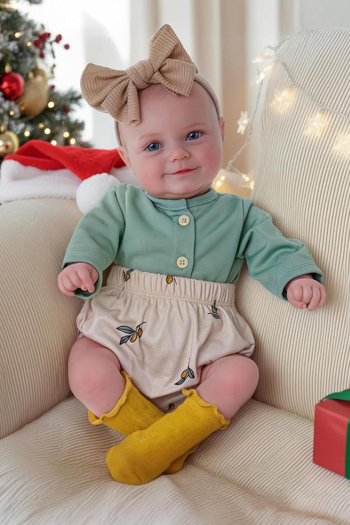 BABESIDE Reborn Baby Dolls, 20Inch Cute Soft Vinyl Realistic-Newborn Baby Doll Poseable Real Life Lifelike Baby Dolls w/Doll Accessories for 3+ Year Old Girls (Ella)