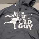 Never Underestimate The Old Guy Funny Disc Golf Designs Pullover Hoodie Large