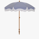 HERA'S PALACE 7ft Heavy Duty Beach Umbrella with Sand Anchor, Fringe Umbrella for Sand, UV 50+, Patio Umbrella with Tilt Pole for Garden Pool Backyard