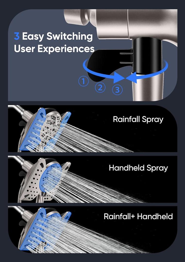 Shower Head with Handheld High Pressure(Brushed Nickel)