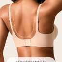 Seamless Wireless Jelly Bras for Women - Lightly Padded Bra with Support, No Underwire Comfortable T-Shirt Bralette (Beige, XL)