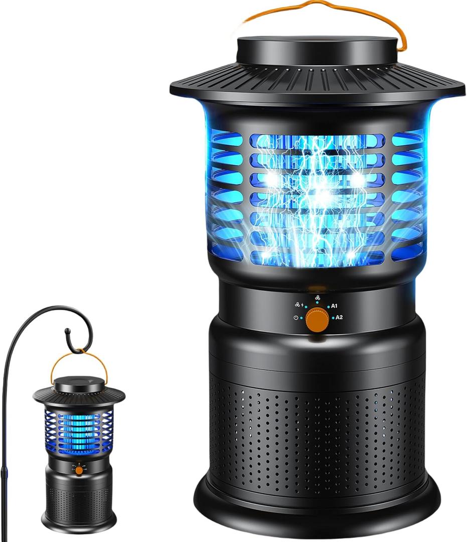 Bug Zapper Outdoor Cordless & Portable Mosquito Zapper, 10000mAh Rechargeable Insect Zapper, IPX5 Water Resistant for Backyard, Patio, Camping, and Bedroom