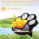 4 Pack Paw Print Solar Light Outdoor,Solar Dog Paw Light for Garden Decorations,IP65 Waterproof Solar Powered Yard Cat Puppy Lights for Lawn Pet Cemetery Pathway Patio Pet Lovers (White Light)