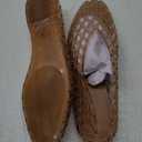 LUCKY STEP Women's Jelly Ballet Flats Mesh Casual Comfortable Jellies Shoes Clear Hollow Breathable Sandals (8, Beige)