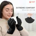 SAVIOR HEAT Heated Glove Liners, Ultra-Thin Rechargeable Electric Gloves, Full Hand & Fingertip Heating (X-Small-Small)