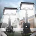 Clip On Solar Lights Outdoor with Motion Sensor, 360Rotatable & Vertically Adjustable Solar Fence Lights with 92 LEDs (600 LM, 6000 K),IP65 waterproof Security light for deck, Gutter, Camping(2 Pack)