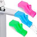 3 PCs Silicone Faucet Extender for Bathroom Sink  Bathroom Sink Faucet Extender 3.3 x 1.2 x 0.9  Assorted Colors, Soft Material and Flexible Design, Easy to Install | Hand Washing Spout Attachment